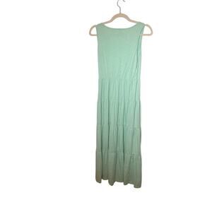 Patpat Size Large Sleeveless Tiered Maxi Sundress Mint Green Heathered Summer